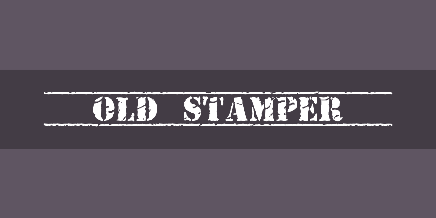 Przykładowa czcionka Old Stamper #1